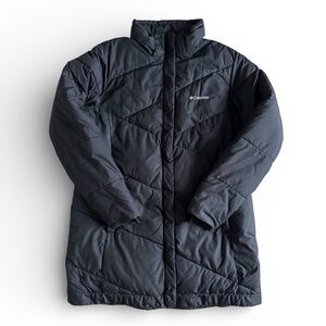 Columbia Long Quilted Insulated Puffer Jacket Warm Winter Coat Outdoor Black XL